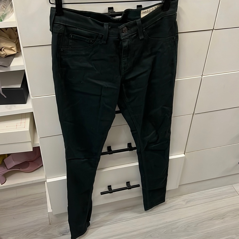 Rag & bone hunter green pants. Metallic to the color